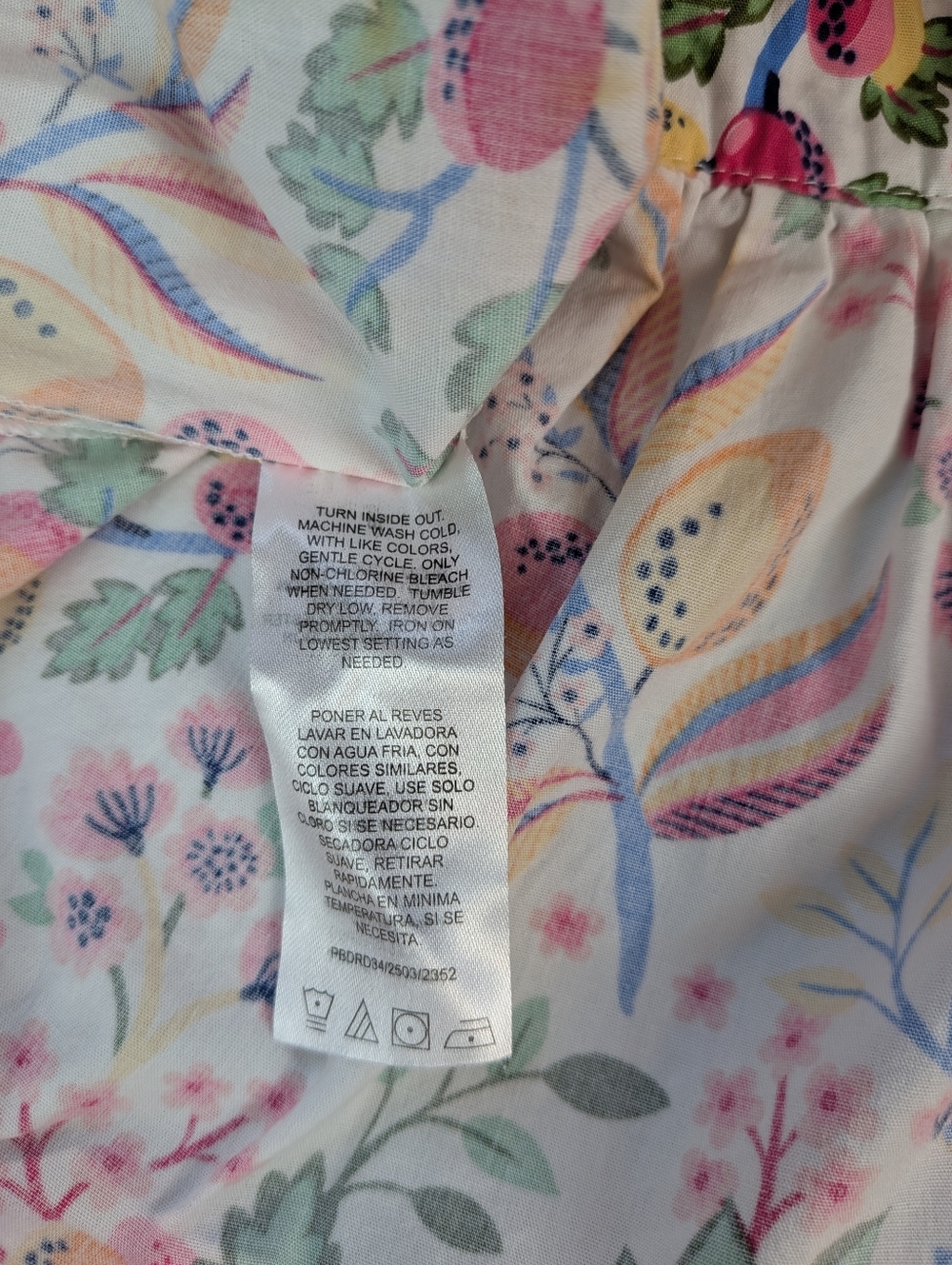 Tahari Girl Dress With Skort Floral Colorful Cotton Jumpsuit Size 10 - Picture 10 of 10